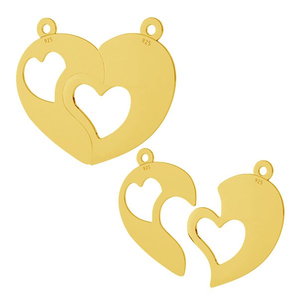 Charm DUAL HEARTS, Argint 925